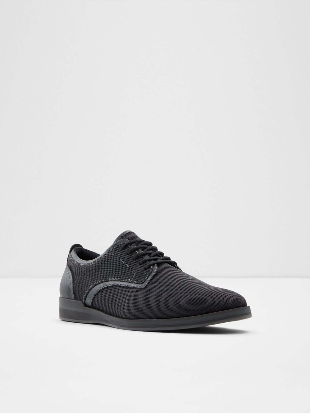 ALDO Men’s Black Eowoalian Casual Lace Up Round Toe Oxford Dress Shoes